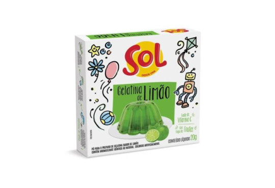 GELATINA SOL " LIMAO " 36X20GR
