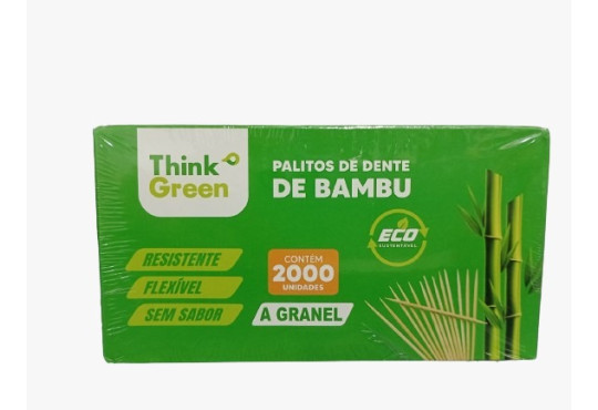 PALITO DENTAL BAMBU THINK GREEN " A GRANEL " C/2000