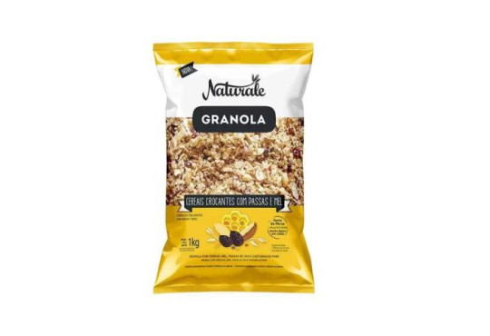 NATURALE GRANOLA CEREAIS CROC. PASSAS E MEL 250GR " PEQ "