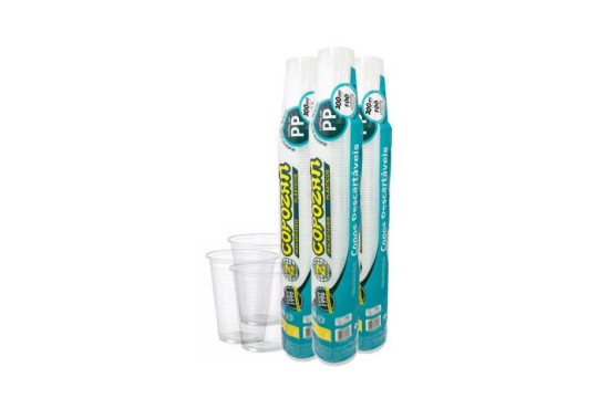 COPO PLASTICO COPOZAN POST MIX " PP 330 " LISO CRISTAL C/50 300ML