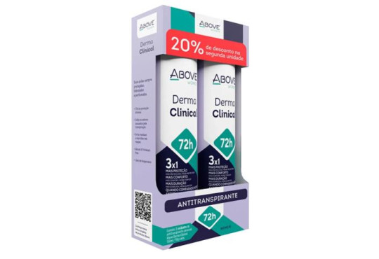 KIT DESODORANTE ABOVE " AERO " DERMA CLINICAL " F E M. " C/2X150ML