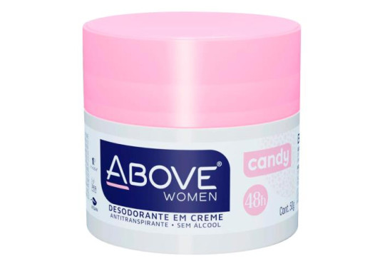 DESODORANTE ABOVE " CREME " CANDY FEM. 50GR POTE