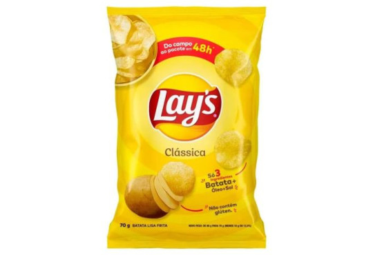 SALG. EL CHIPS//BATATA LAYS CLASSICA  " NOVO 70GR "