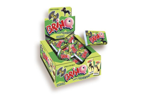 CHICLE BRINQ HORTELA C/100 FIGURA DE BICHOS