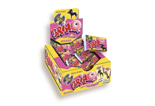 CHICLE BRINQ TUTTI FRUTTI C/100 FIGURA DE BICHOS