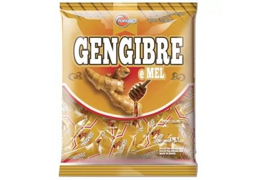 BALA TOFFANO GENGIBRE E MEL 500GR