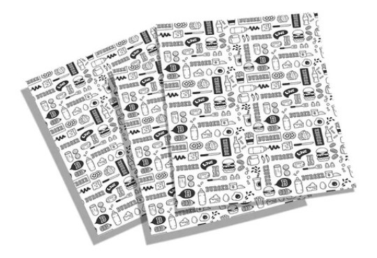 PAPEL ACOPLADO BURGUER P/ LANCHE " 40X40CM " C/400 VIPAPEL