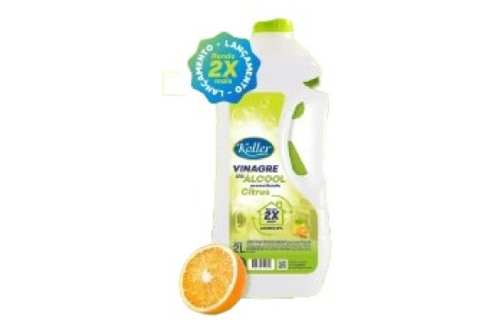 VINAGRE DE ALCOOL P/ LIMPEZA KOLLER " CITRUS " ACIDEZ 8%" 2LT  "