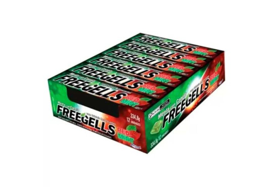 DROPS FREEGELLS RED MINT/MENTA E CANELA C/12