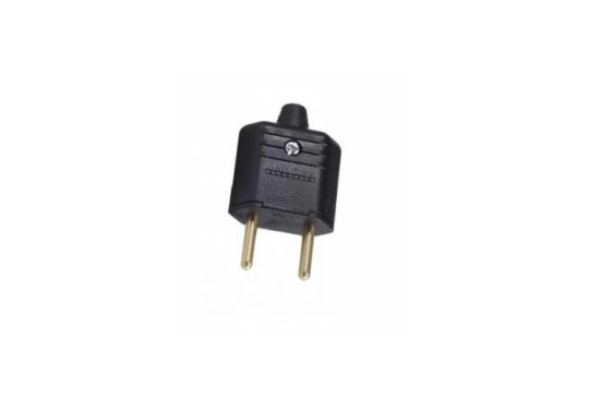 PLUGUE MG ELET. 2 PINOS 10A " PRETO " 250V 180§ 360