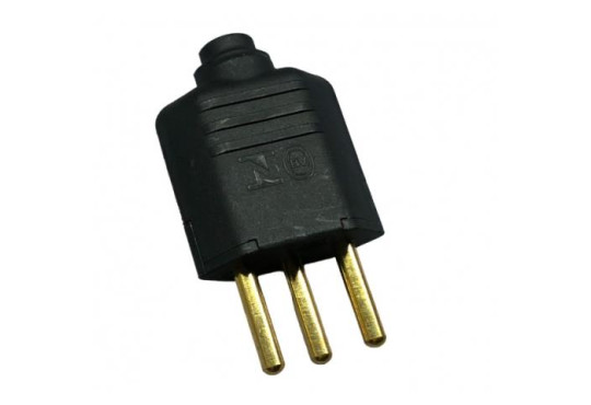PLUGUE MG ELET. 2 PINOS + TERRA 10A " PRETO " 250V 180§  948