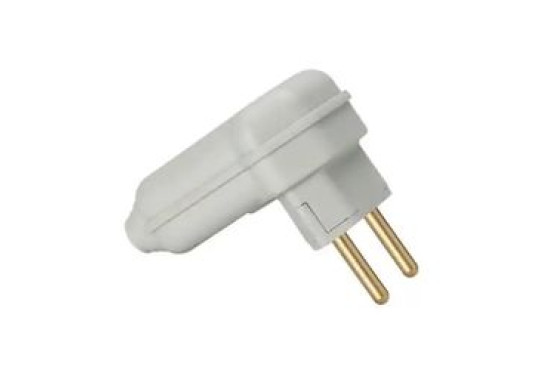 PLUGUE MG ELET. 2 PINOS 10A " CINZA " 250V  " 90§ " 532