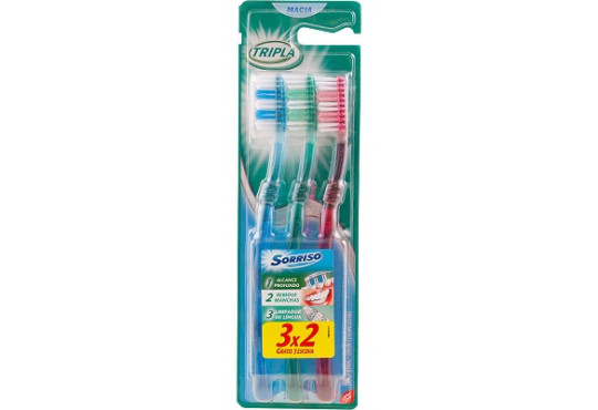 ESCOVA DENTAL SORRISO MACIA C/3