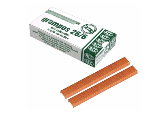 GRAMPO P/ GRAMPEADOR 26/6 ACC C/5000 COBREADO