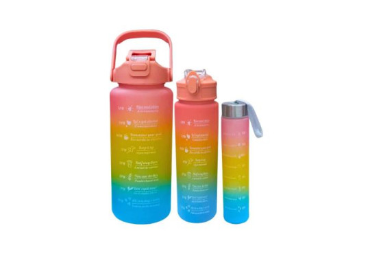 IMPORT. KIT GARRAFA PLASTICA C/ ALCA/BICO C/3 TAMANHOS
