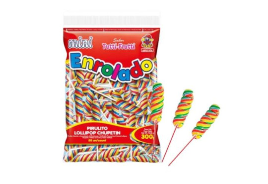 PIRULITO SANTA RITA MINI ENROLADO TUTTI-FRUTTI C/PULSEIRA C/50X6GR