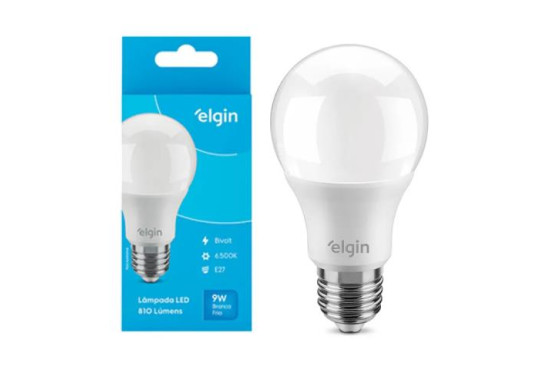 LAMPADA ELGIN LED "9W" BIVOLT BRANCA