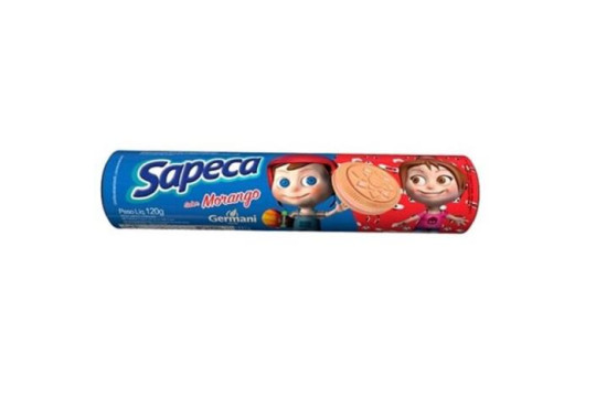 BISCOITO RECHEADO SAPECA MORANGO 30X120GR GERMANI