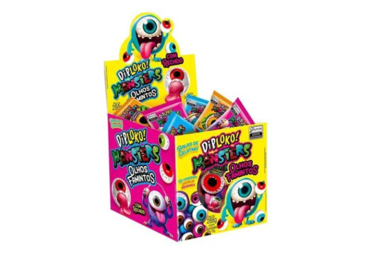 CONFEITO DANILLA DIPLOKO OLHOS FAMINTOS C/ RECHEIO C/24X12GR