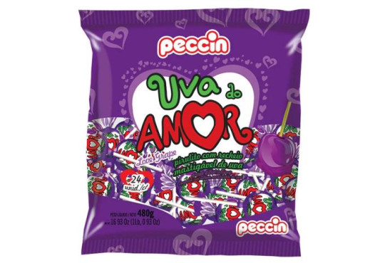 PIRULITO PECCIN # UVA DO AMOR C/24X20GR