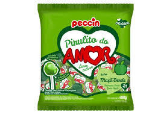 PIRULITO PECCIN " MACA VERDE " DO AMOR C/24X20GR