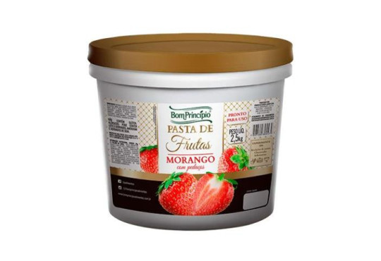 DOCE PASTA DE FRUTA " MORANGO " BOM PRINCIPIO BALDE 2.5KG