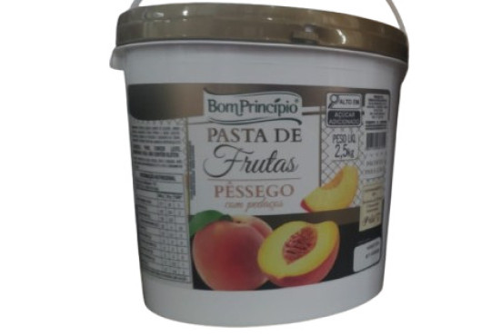 DOCE PASTA DE FRUTA " PESSEGO " BOM PRINCIPIO BALDE 2.5KG