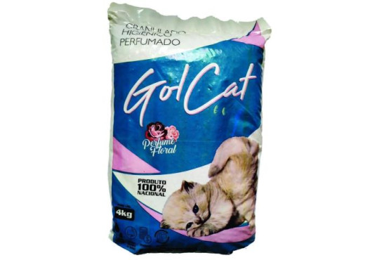 AREIA P/GATO GOLCAT PERFUMADO FLORAL 4KG