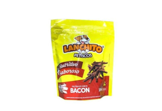 RACAO SACHE/ PALITINHO LANCHITO BACON 45GR UNIDADE