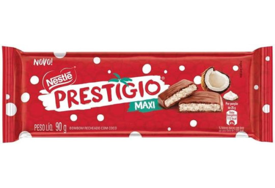 CHOC. BARRA NESTLE # MAXI # PRESTIGIO 90GR UNIDADE