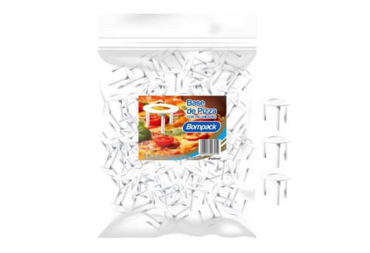 BASE PLASTICA PARA PIZZA BOMPACK 4CM X3CM C/250