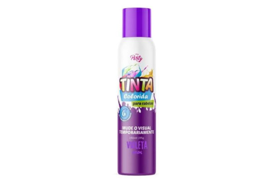 TINTA COLORIDA P/ CABELO " MY PARTY " SPRAY VIOLETA NEON 150ML