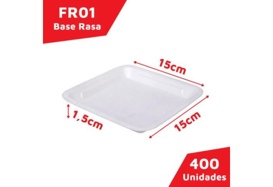 BANDEJA ISOPOR FR-01 RASA C/100 FIBRAFORM