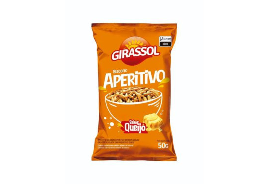 BISCOITO SALG. GIRASSOL APERITIVO QUEIJO 50GR
