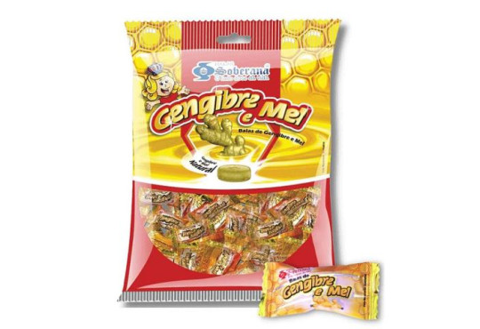 BALA SOBERANA/ GENGIBRE E MEL 180GR