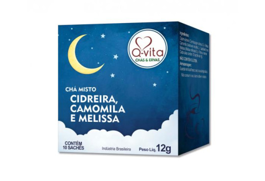 CHA Q VITA SACHE CIDREIRA/CAMOMILA/MELISSA 12GR C/10