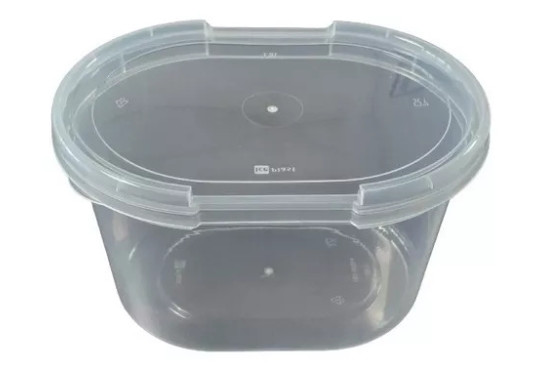 POTE PLAST. C/TP ( 1,5LT ) OVAL " MEPLAS " C/25 TRANSPARENTE