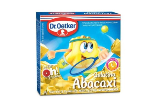 GELATINA DR.OETKER ABACAXI 20GR UNIDADE