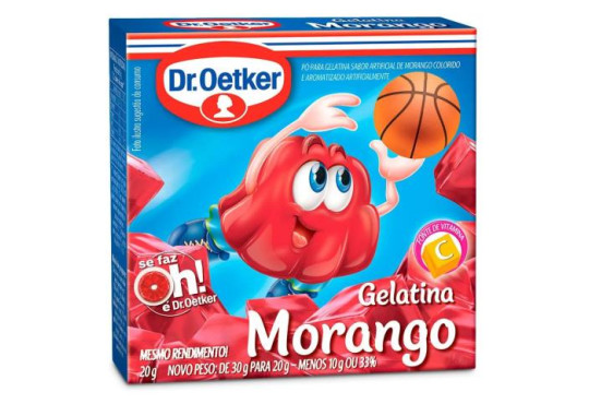GELATINA DR.OETKER MORANGO 20GR UNIDADE