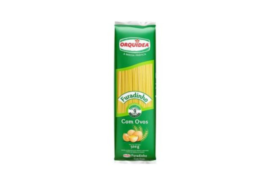 MASSA ORQUIDEA C/OVOS ESPAGUETE FURADINHO 500GR