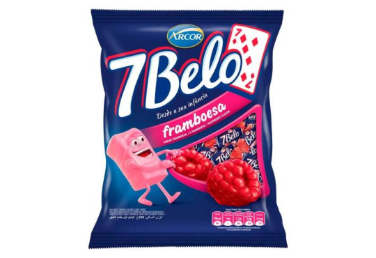 BALA ARCOR SETE BELO FRAMBOESA 500GR