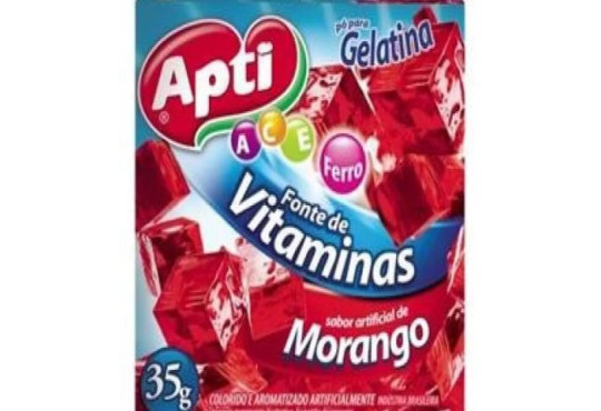 GELATINA APTI/ " MORANGO " 36X20GR