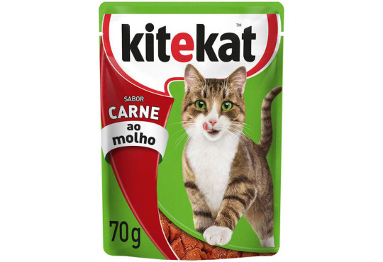 RAÇÃO SACHÊ KITEKAT  CARNE GATO  70G